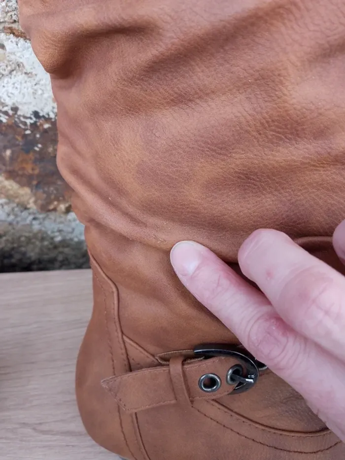 Bottes simili cuir taille 37 - photo numéro 6