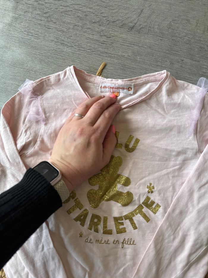 T shirt manches longues lulu castagnette 8 ans - photo numéro 3