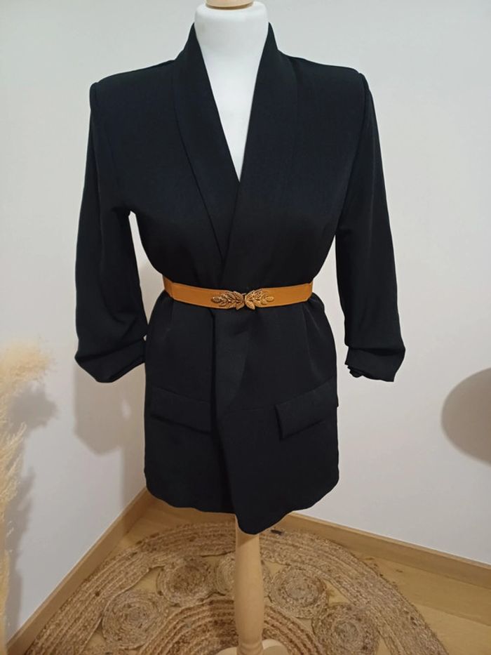 Blazer noir long neuf Laura & Laurent taille S/M 36/38 - photo numéro 7
