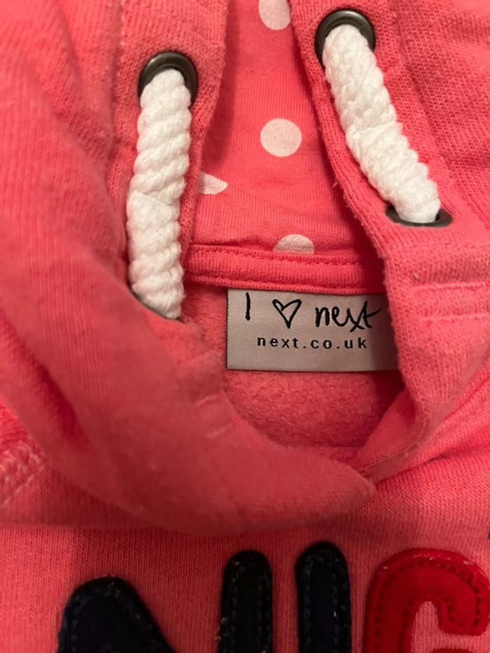 Ensemble survêtement veste pantalon bébé 9 12 mois fille next pull - photo numéro 2