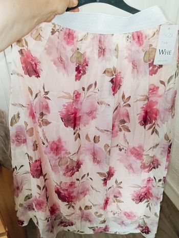 Jupe mousseline rose