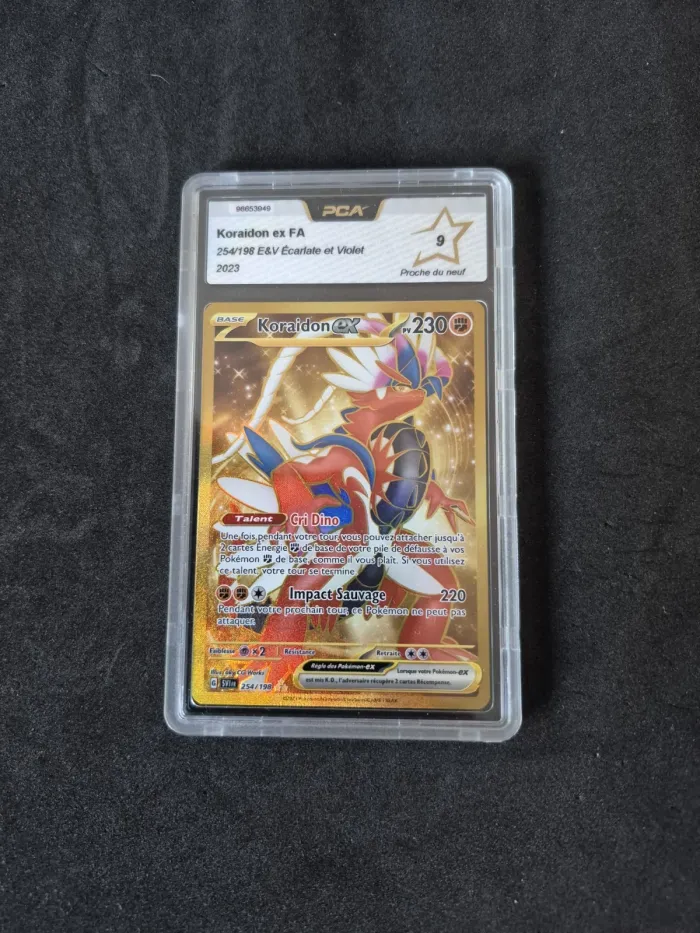Carte Pokémon Koraidon Ex Gold 254/198 Pca 9 Ecarlate et Violet SV1 FR
