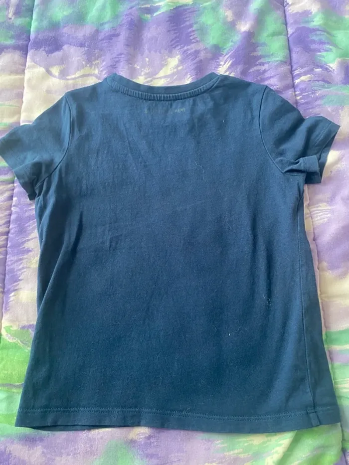T-shirt manches courtes bleu foncé simple 4 ans> 104cm Du Pareil au même - photo numéro 2