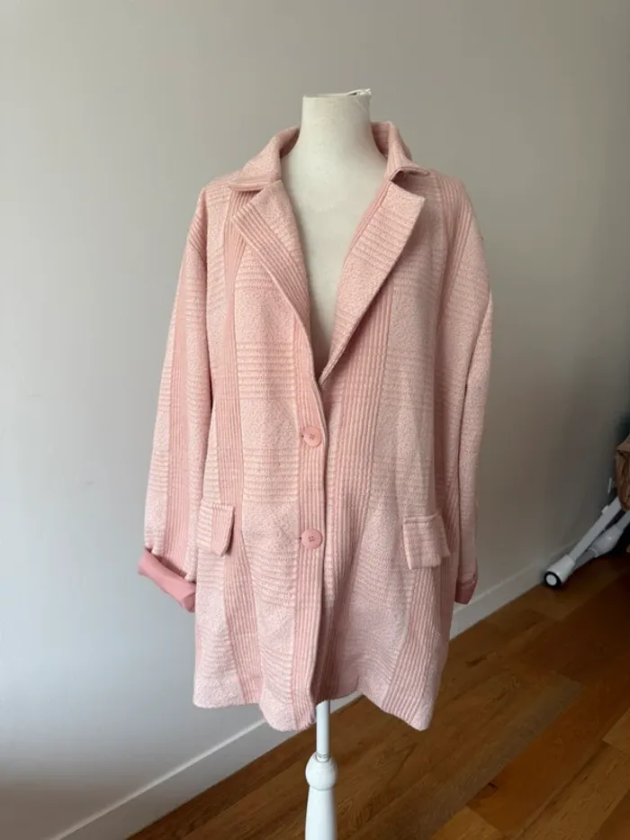 Magnifique veste blazer rose 42/XL