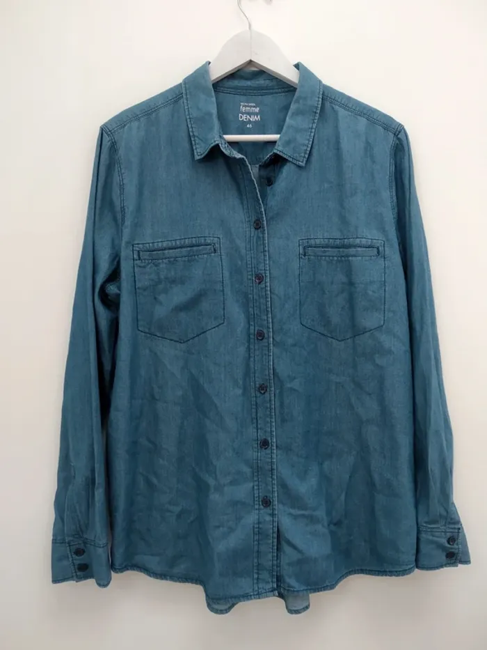 Chemise en jean Monoprix taille 46 - photo numéro 2