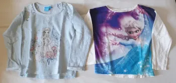 Lot 1 tee-shirt manches longues et 1 sweat léger la reine des neiges 6 ans