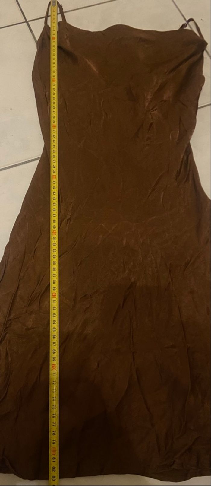 Robe satinée »Jennyfer »marron - photo numéro 4