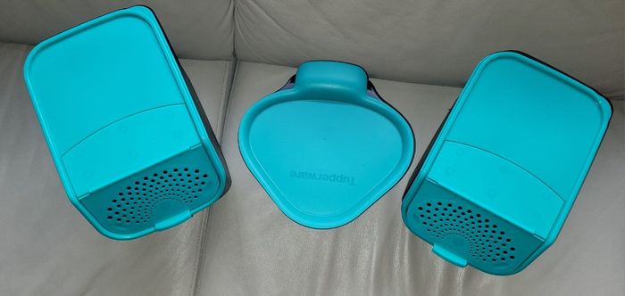 Lot de 3  Tupperware pour les pommes de terre oignons et poubelle de table - photo numéro 3