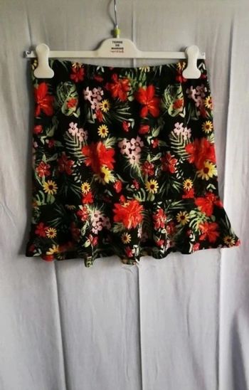 Jupe trapèze fleuri NEUF T42 Blind Date 💮95% Polyester