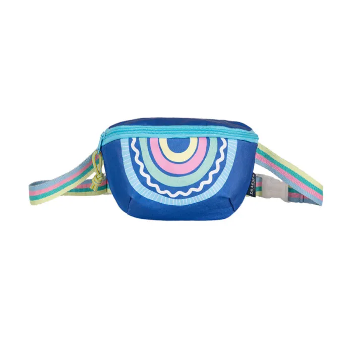 Sacoche banane enfant Draeger Paris arc-en-ciel bleu - 19 x 13 cm Neuf - photo numéro 1