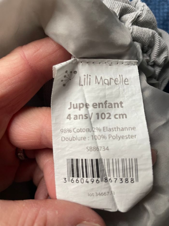 Jupe boule velours gris Lili marelle 4 ans - photo numéro 4