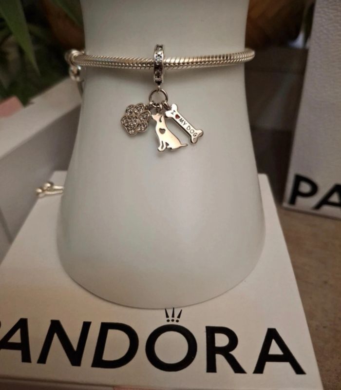 Charm triple pendentifs pour les amoureux de leur chien - photo numéro 2