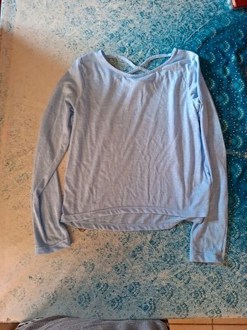 Tee-shirt 12 ans H&M bleu pailleté