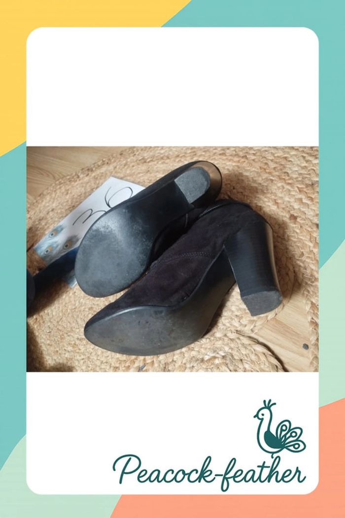 Bottines à talons noires 36 - photo numéro 8