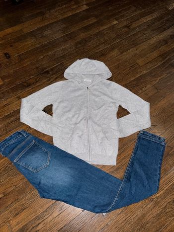 Gilet pailletté et jeans Monoprix 14 ans