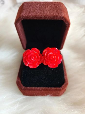 💎Boucles d’oreilles Rose rouges💎