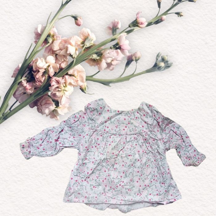🌸 Chemisier Fleuri bébé fille taille 9 mois
