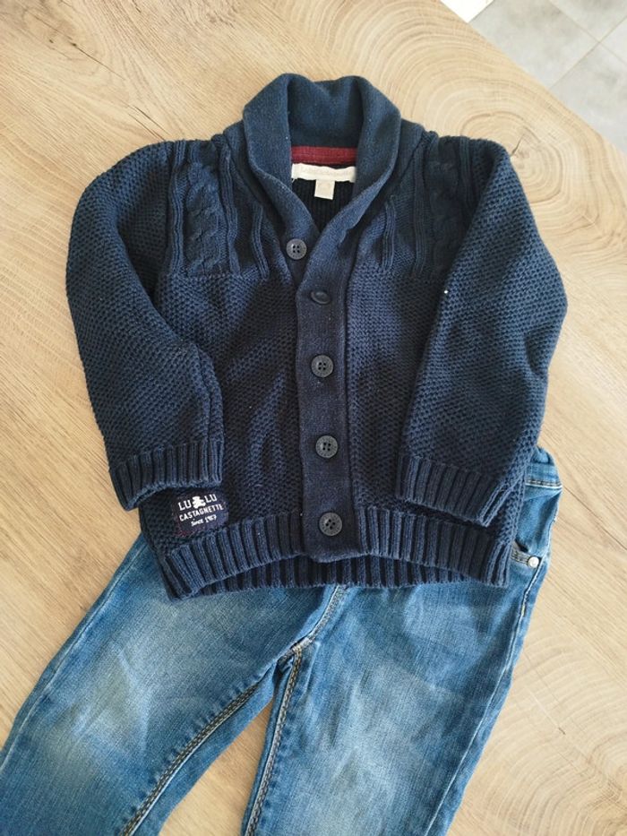 Lot gilet jeans - photo numéro 3