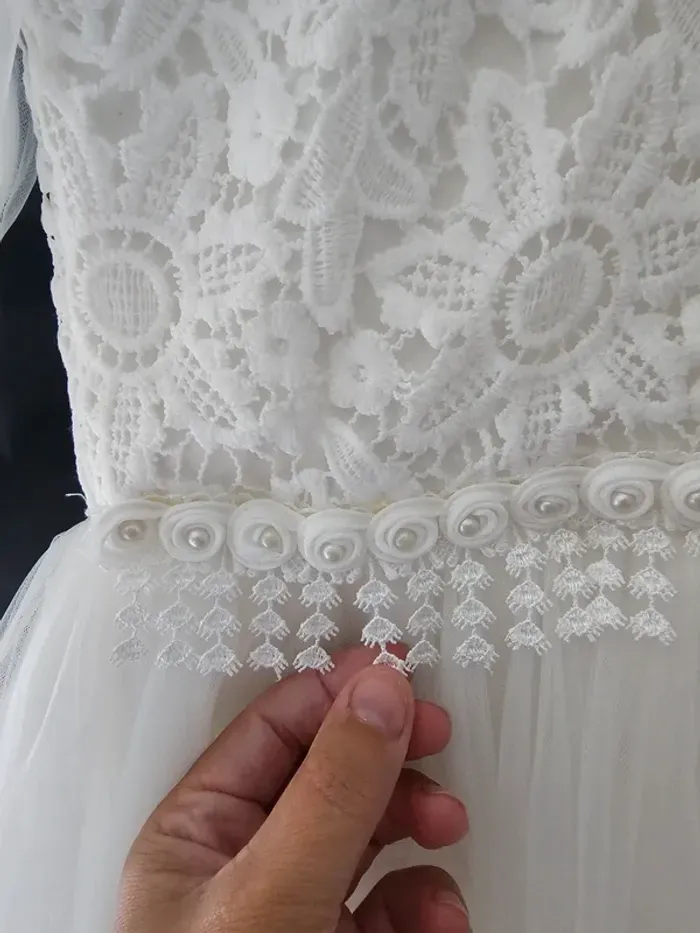 Robe blanche de cérémonie fille 12 ans ( parfait état) - photo numéro 16