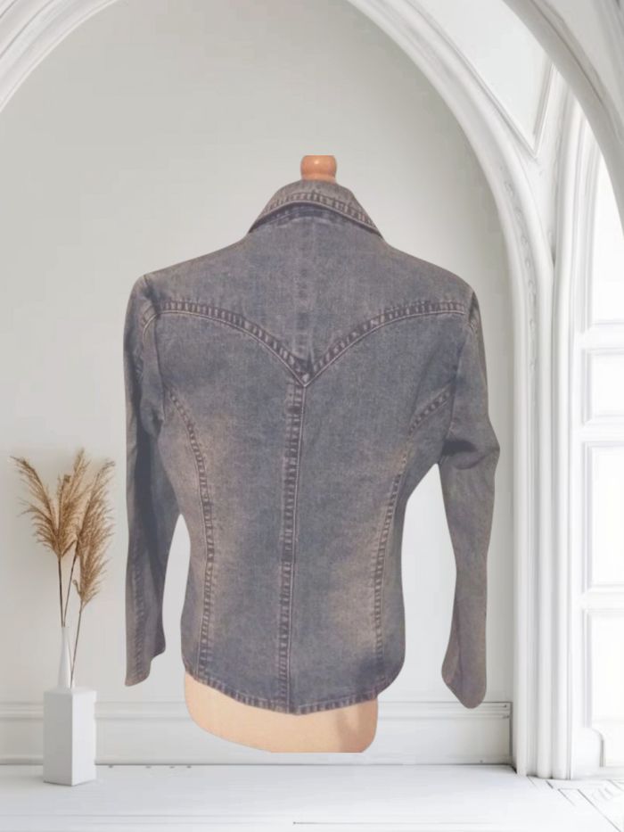 Veste en jeans Taille L Vintage - photo numéro 2