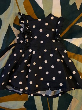 Petit robe à pois bleu Kiabi taille 9 mois