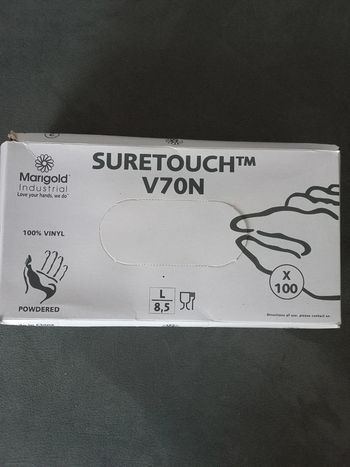 Boite 100 gants plastiques taille L 8.5