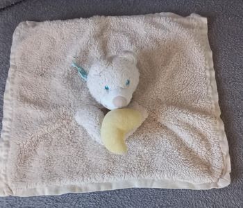 Doudou carré plat ours- lune