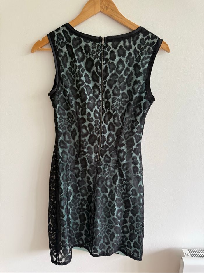 Robe chic moulante noire turquoise mango taille 36 S - photo numéro 4