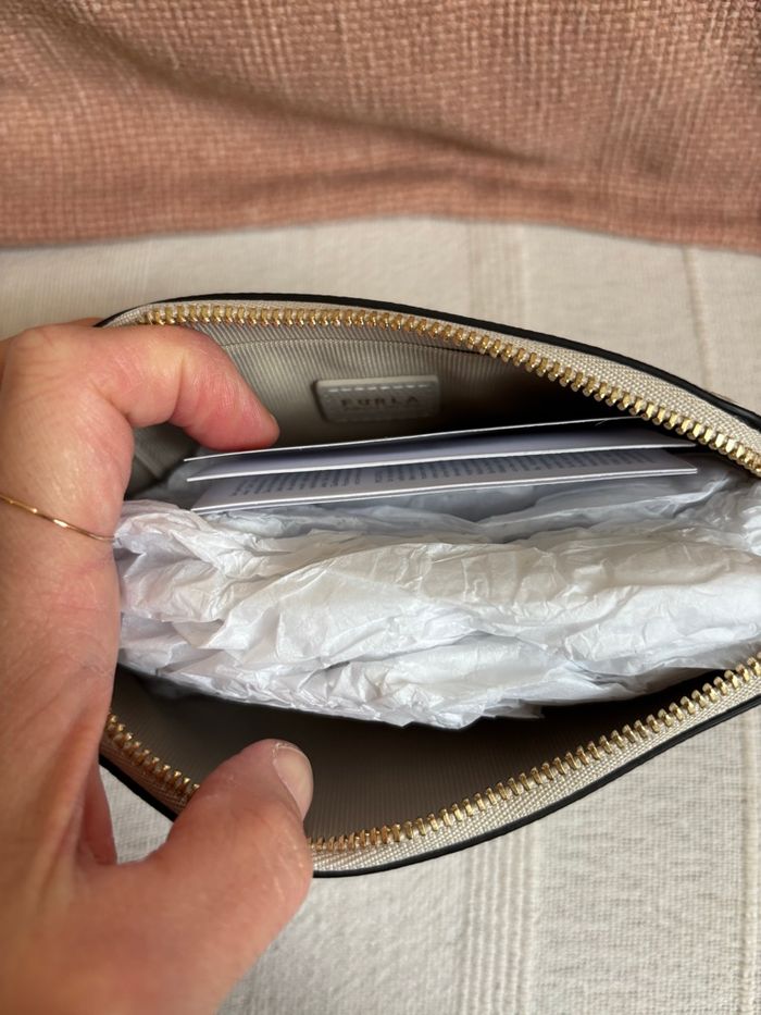 Pochette crème Furla femme 14x9x4 cm - photo numéro 7