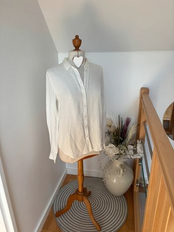 🤍 sublime chemise 100% Viscose blanche - American Vintage -