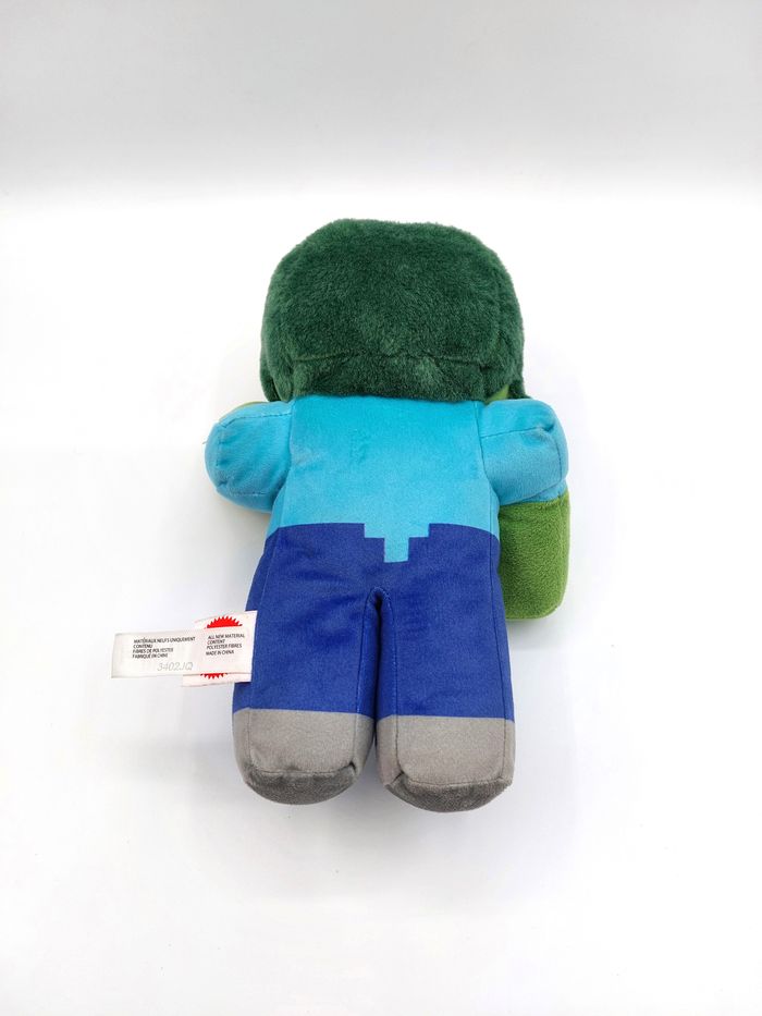 Peluche zombie MINECRAFT Mojang studios MATTEL 2022 doudou 24 cm vert bleu - photo numéro 4
