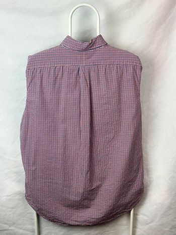 Chemise Ralph Lauren Rouge Blue Logo Bordee Classic Fit L