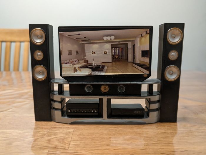 Meuble TV hifi pour poupée 30 cm - photo numéro 2