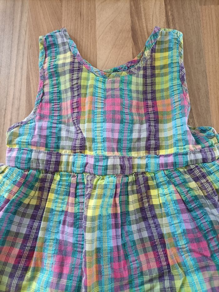 Robe verte et multicolore type Antilles 18 mois Petit Boy - photo numéro 2