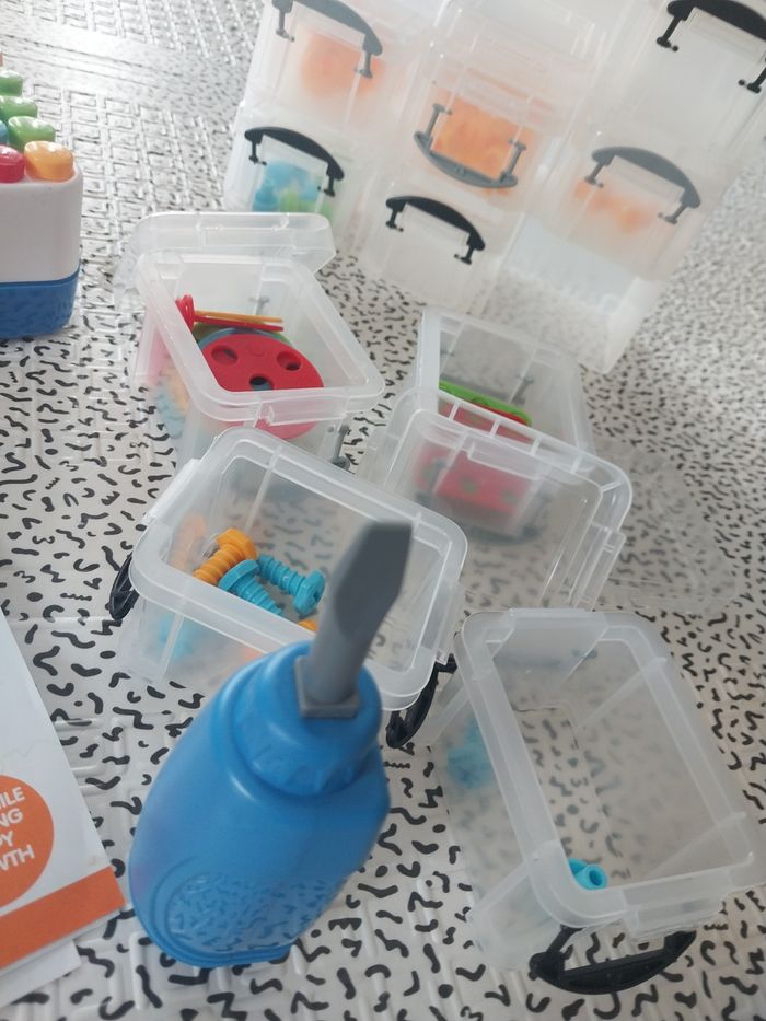 jeu de construction enfant visseuse électrique design & drill + accessoires éducatif motricité fine - photo numéro 2