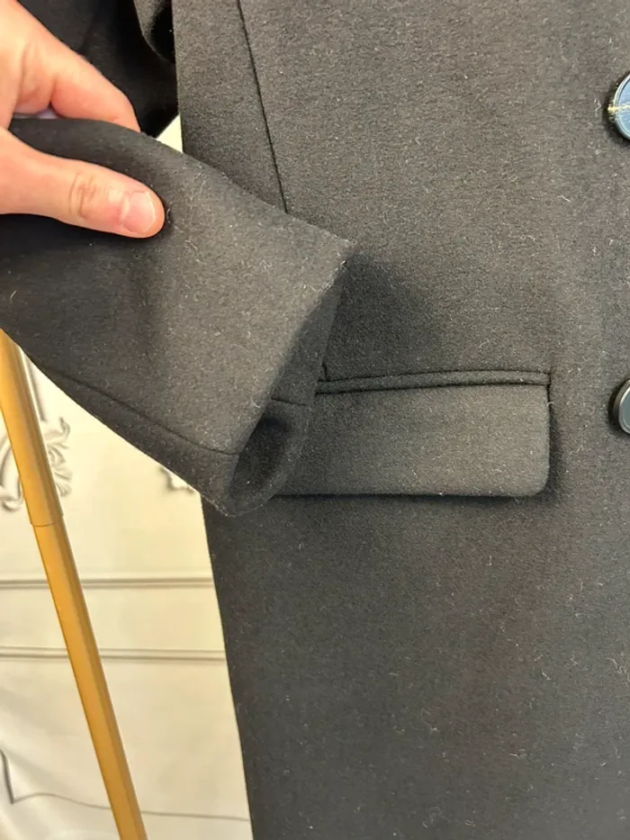 Manteau long Noir Galeries lafayette T.36 neuf - photo numéro 4