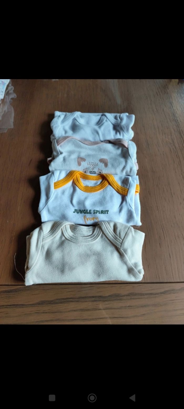 Lot de 4 bodies manches longues 3 mois
