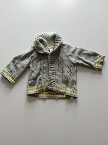 gilet maille orchestra garcon 1 mois vert