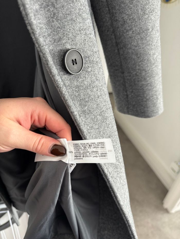manteau long gris Zara - photo numéro 6
