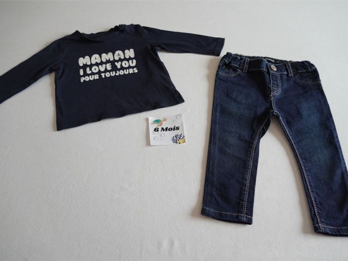 Lot 6 mois : 7 Pantalons + 1 Haut - photo numéro 5
