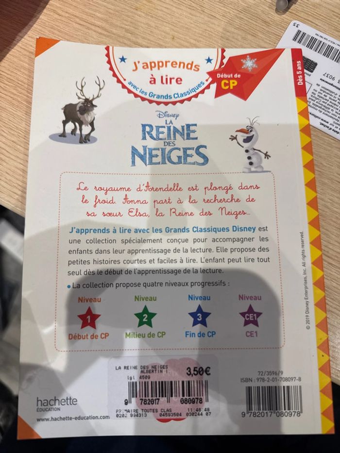 Livre, j’apprends à lire avec les grands classiques, la Reine des neiges - photo numéro 2
