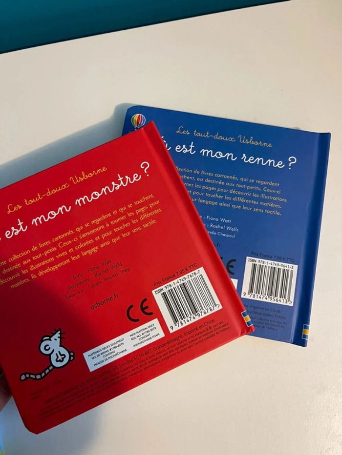 2 livres bébé à toucher les tours doux usborne les NEUFs - photo numéro 3