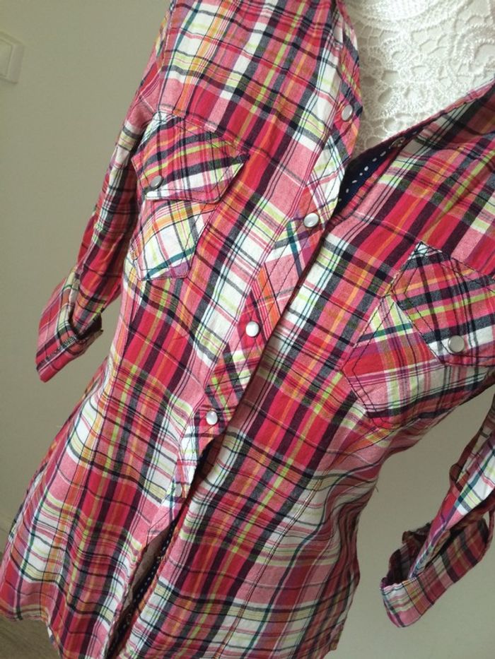Chemise à carreaux Stradivarius neuve taille M - photo numéro 2