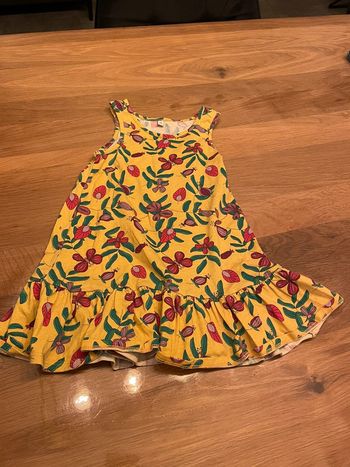Robe à fleurs 4 ans moutarde
