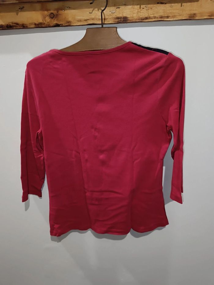🌟 T-shirt hiver femme 38 rouge 🌟 - photo numéro 3