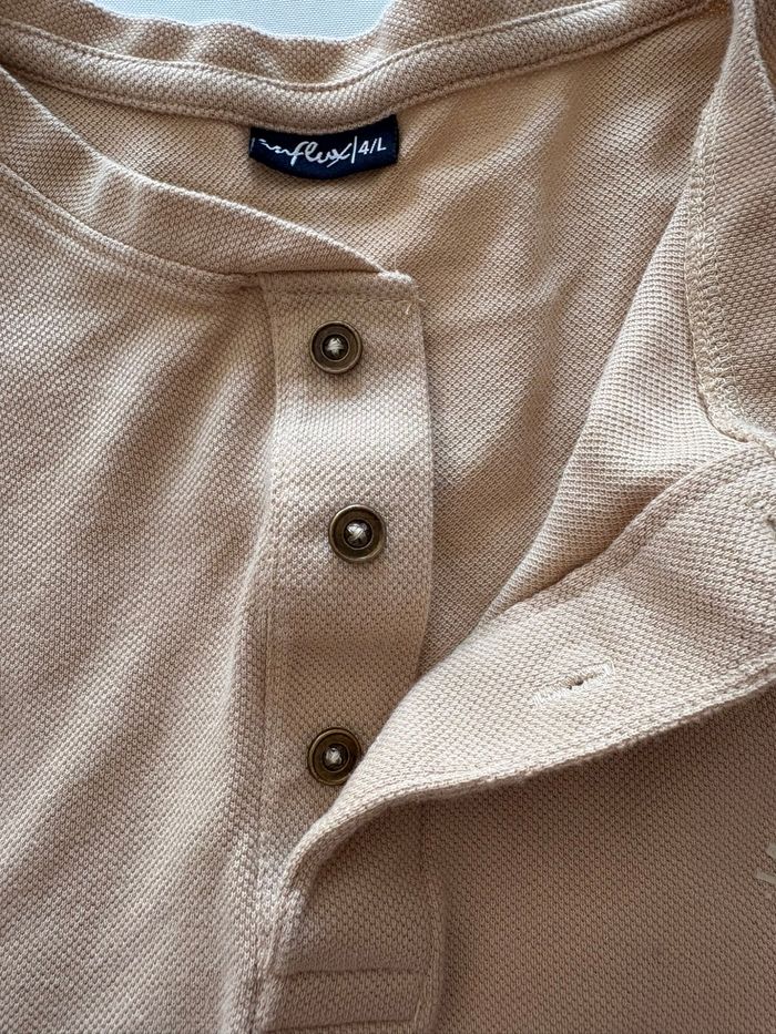 Polo beige/marron avec motif imprimé - Influx - L/40 - photo numéro 5