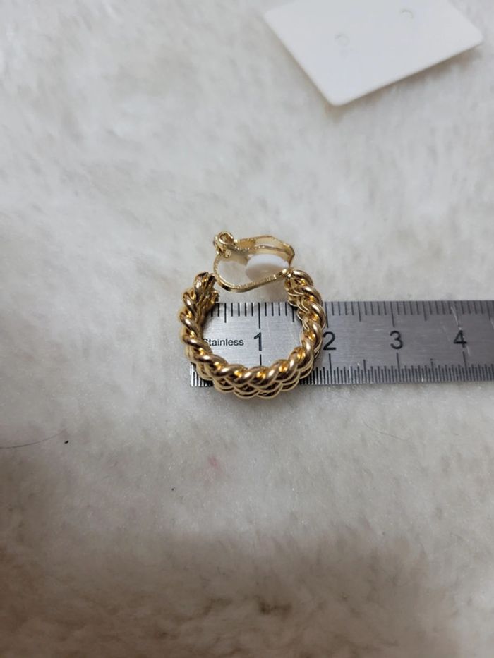 Clips petites créoles acier gold. - photo numéro 7