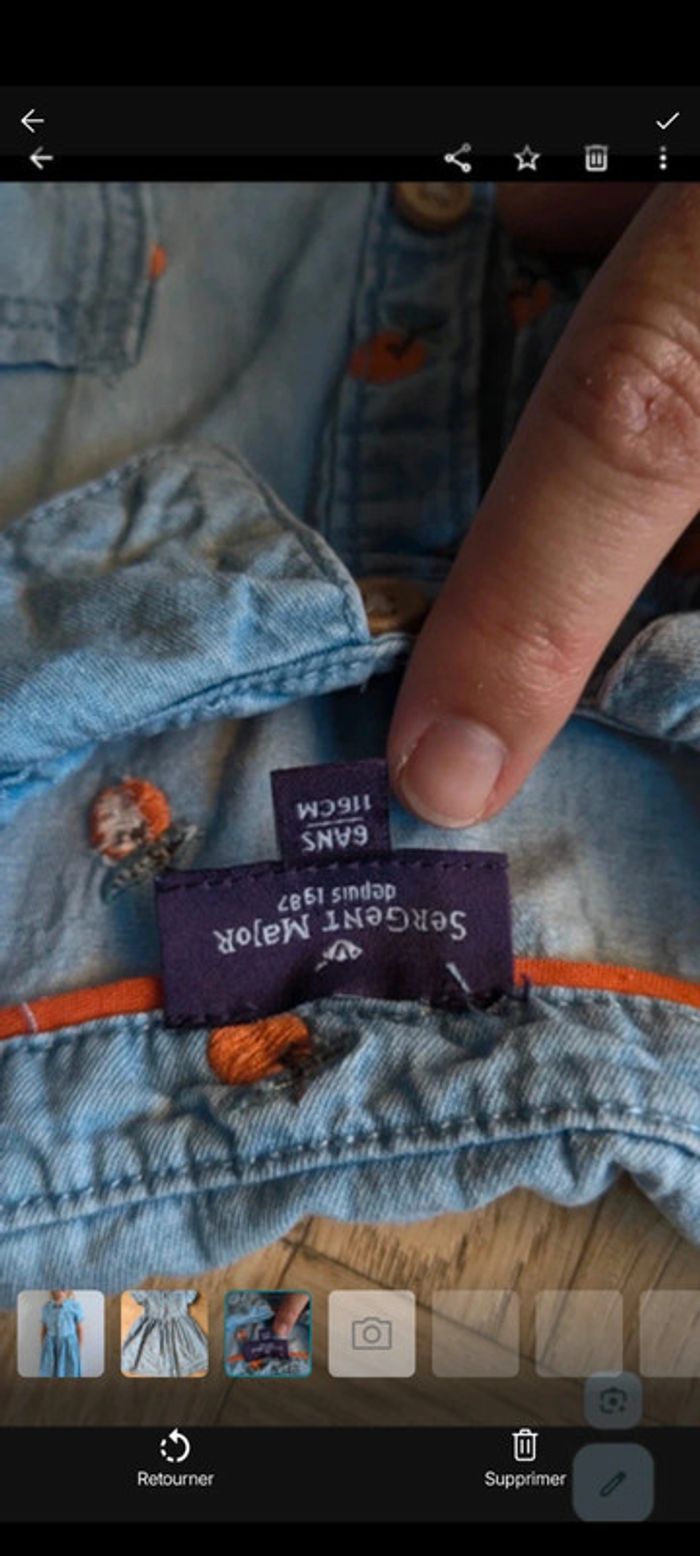 Robe en jean cache cache dans les nuages - photo numéro 3