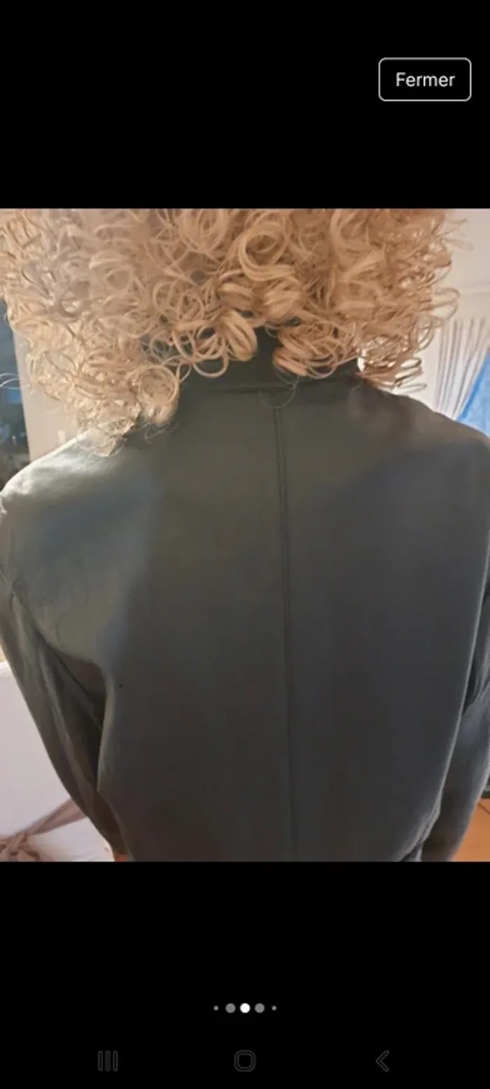 Manteau vintage cuir noir Authentic taille 42 - photo numéro 9