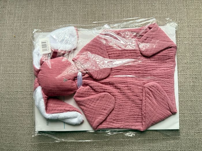 Doudou lapin rose pale fille